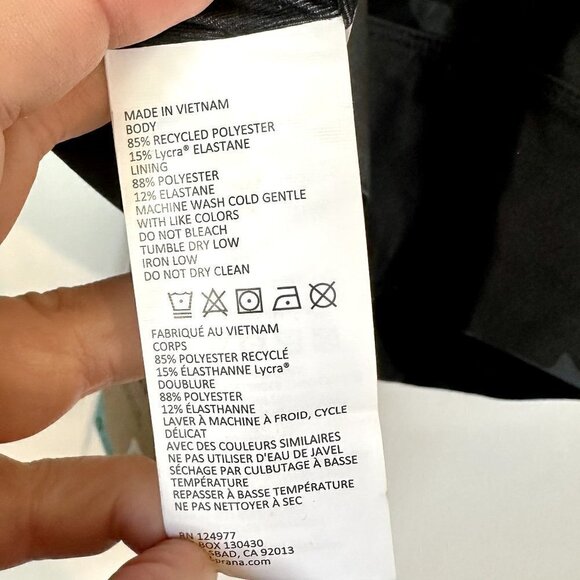 NWT Prana Layna Brami in Black Camo - Size Medium - Picture 7 of 9